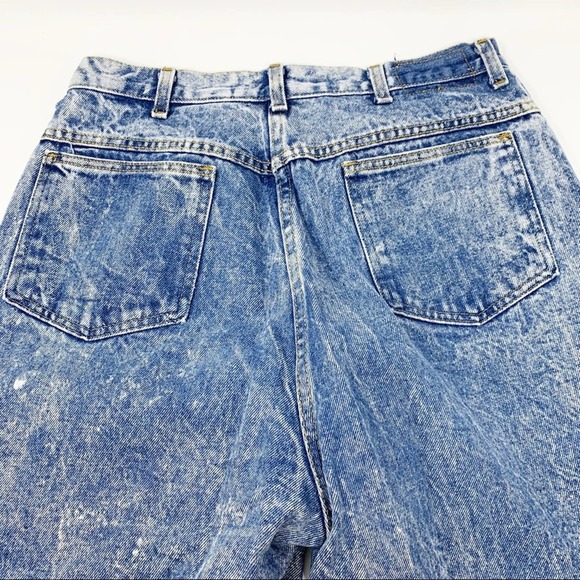 VTG Palmetto's Blue Acid Wash Ultra High-Rise Ankle Zip Mom Denim Jeans Size 32 - Picture 5 of 5